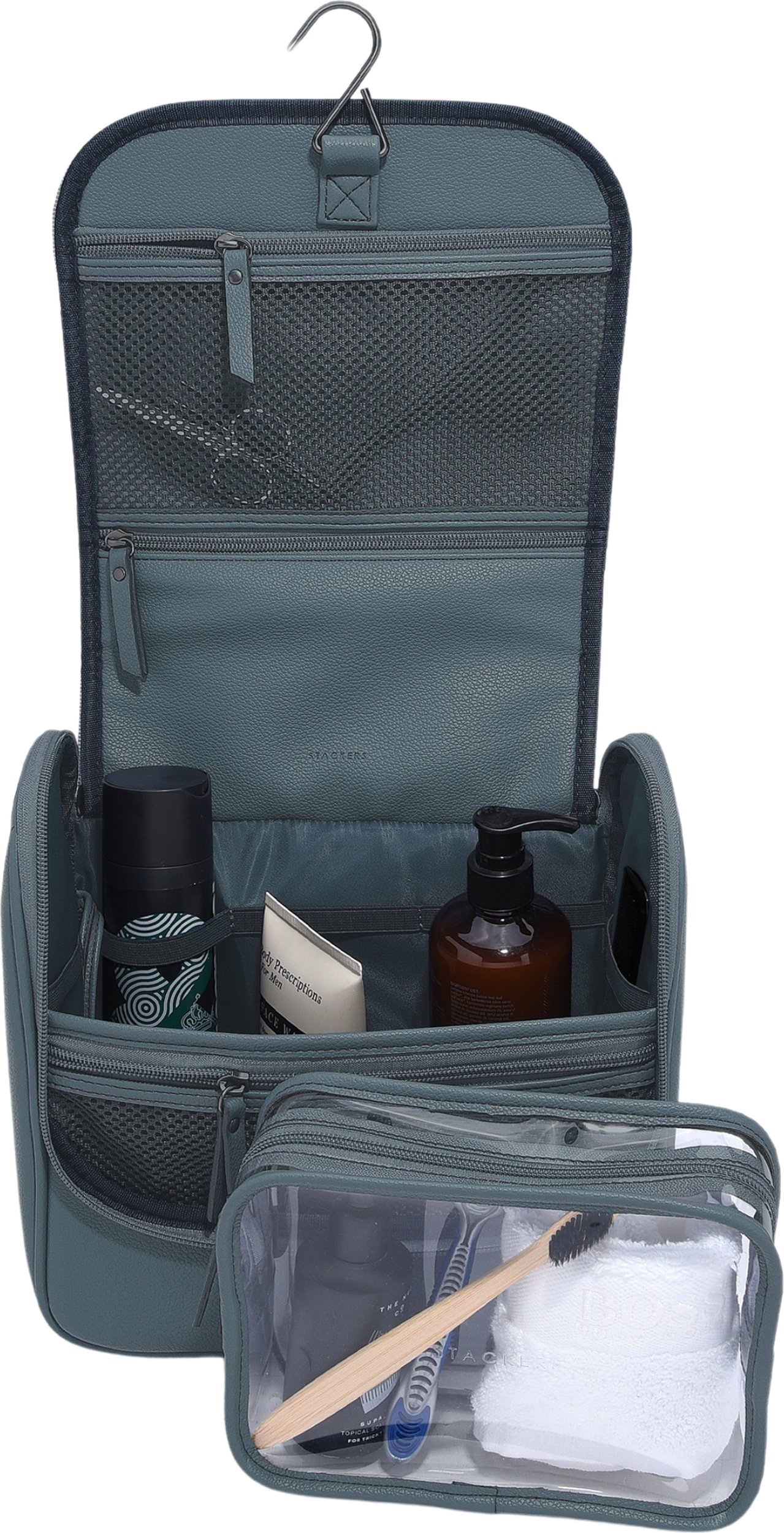 Kosmetyczka podróżna do zawieszenia Stackers Canvas niebieska