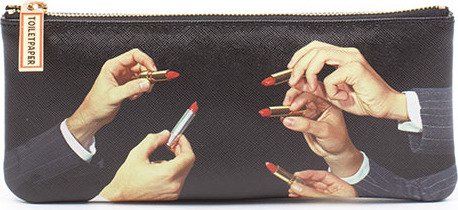 Saszetka Toiletpaper Lipsticks Black 21 x 9 cm