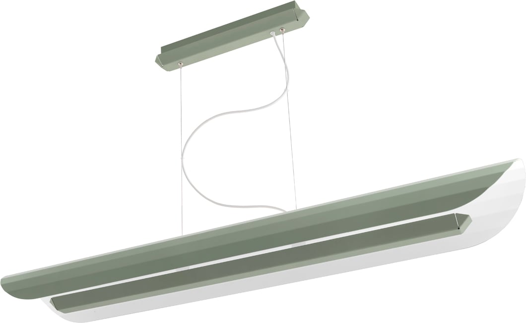 Lampa wisząca liniowa Apolin 120 cm szałwiowa zieleń