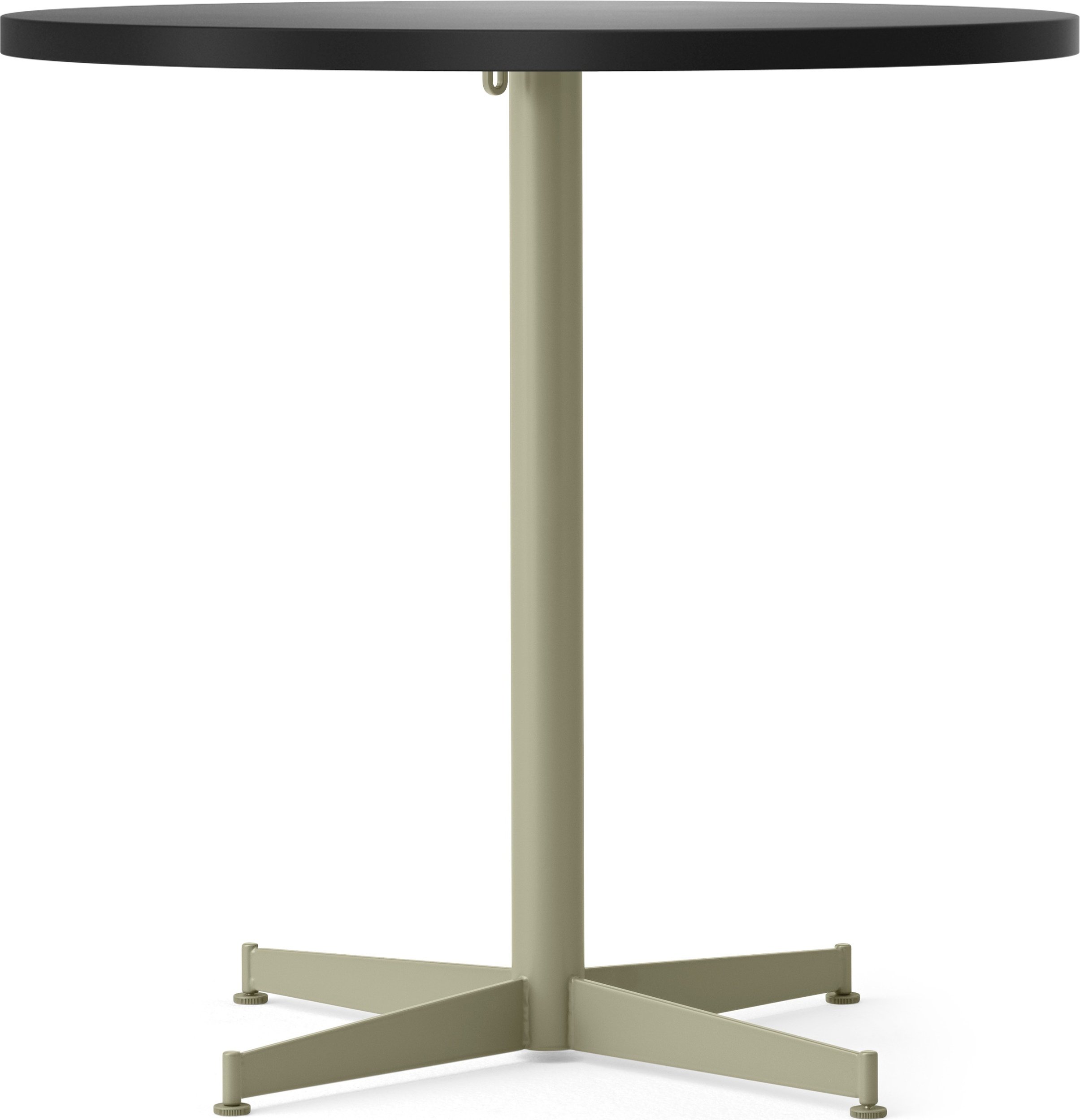 Stół z oliwkową podstawą Nook Star Base Linoleum 80 cm czarny