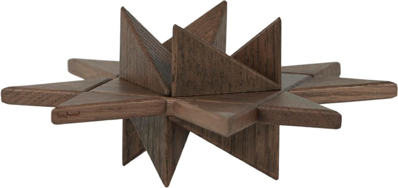 Dekoracja Fröbel Star ciemny dąb