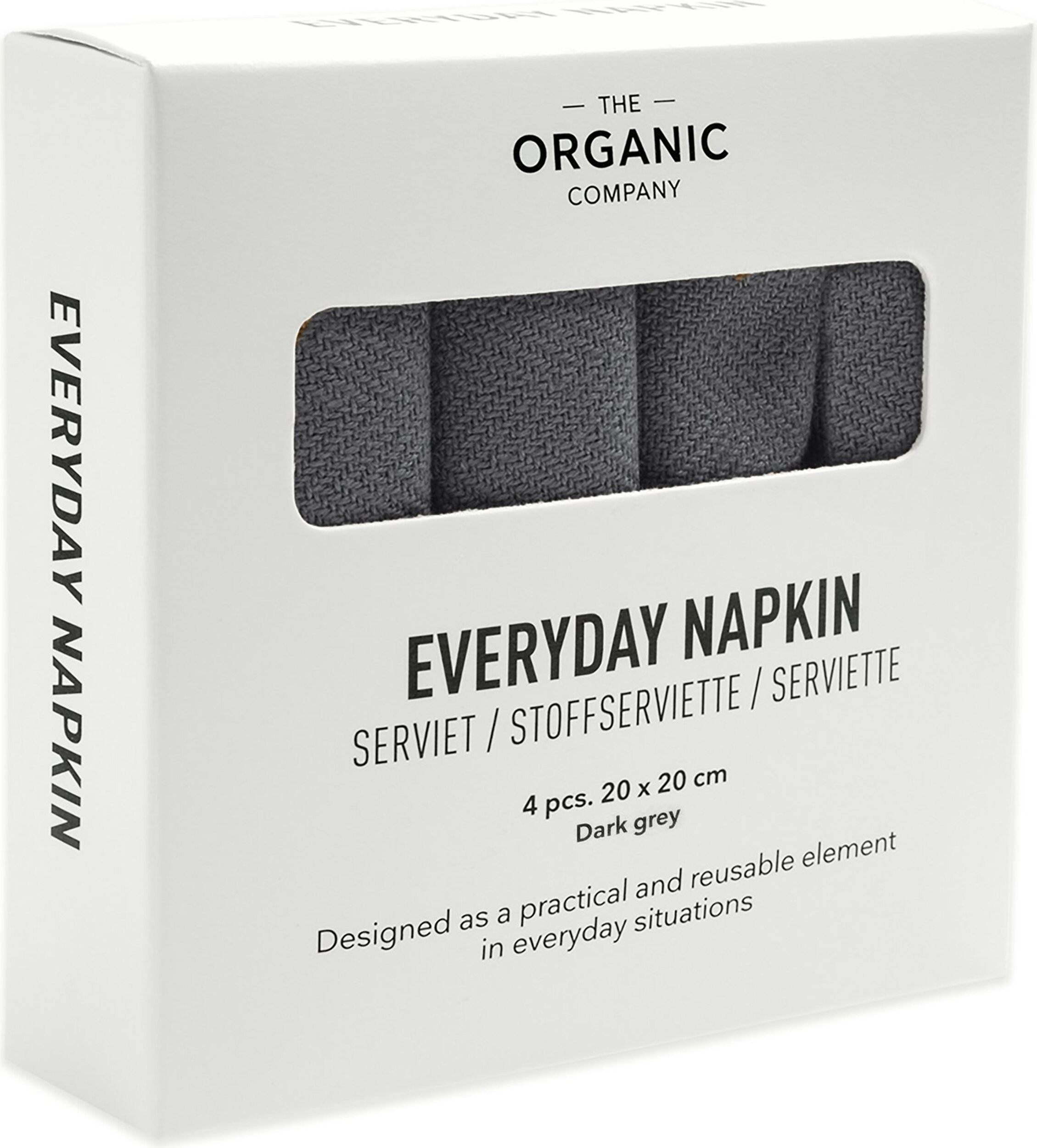 Serwetki Everyday 20 x 20 cm ciemnoszare 4 szt.