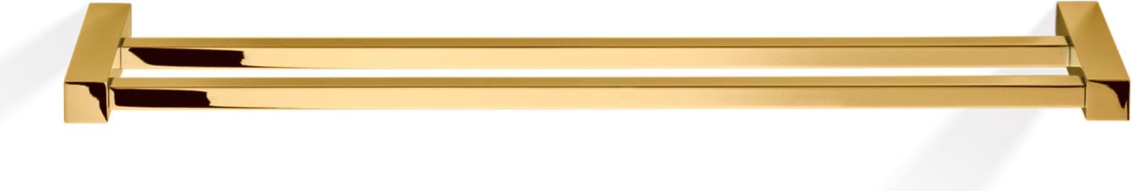 Wieszak reling na ręczniki Corner 80 cm złoty podwójny