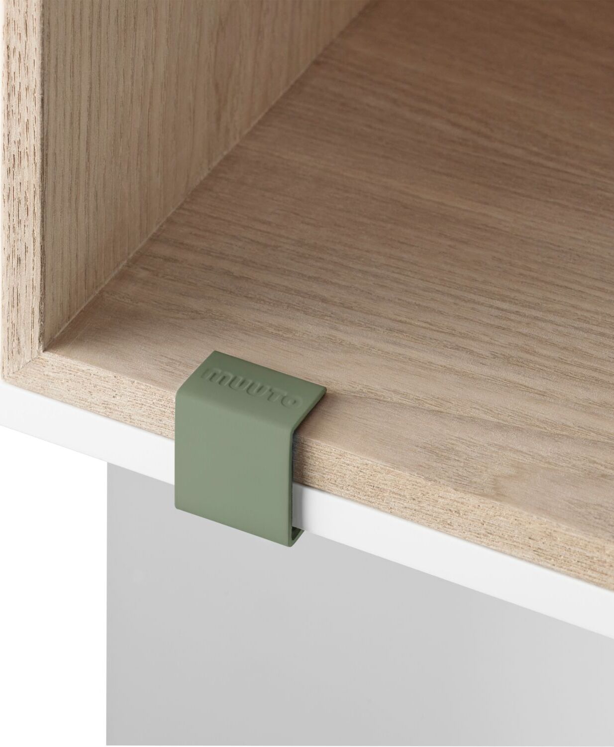 Klipsy do półek modułowych Mini Stacked zgaszona zieleń 5 szt.