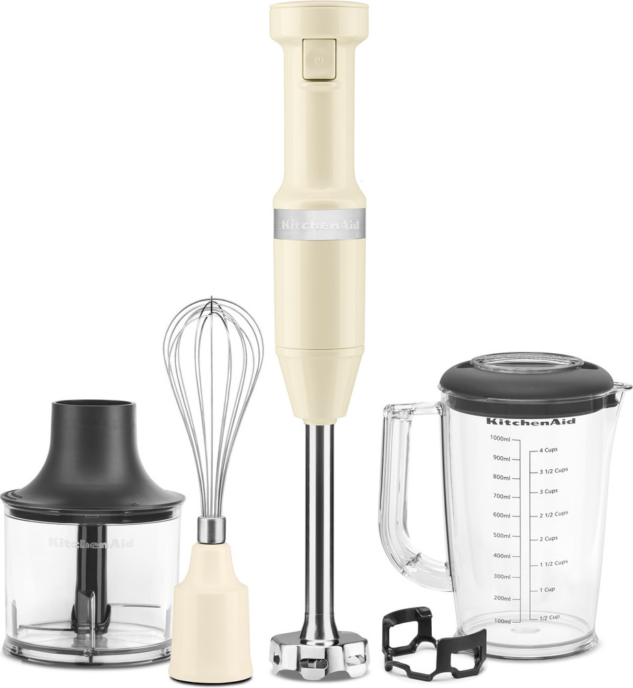 Blender ręczny przewodowy KitchenAid kremowy z akcesoriami 5 el.