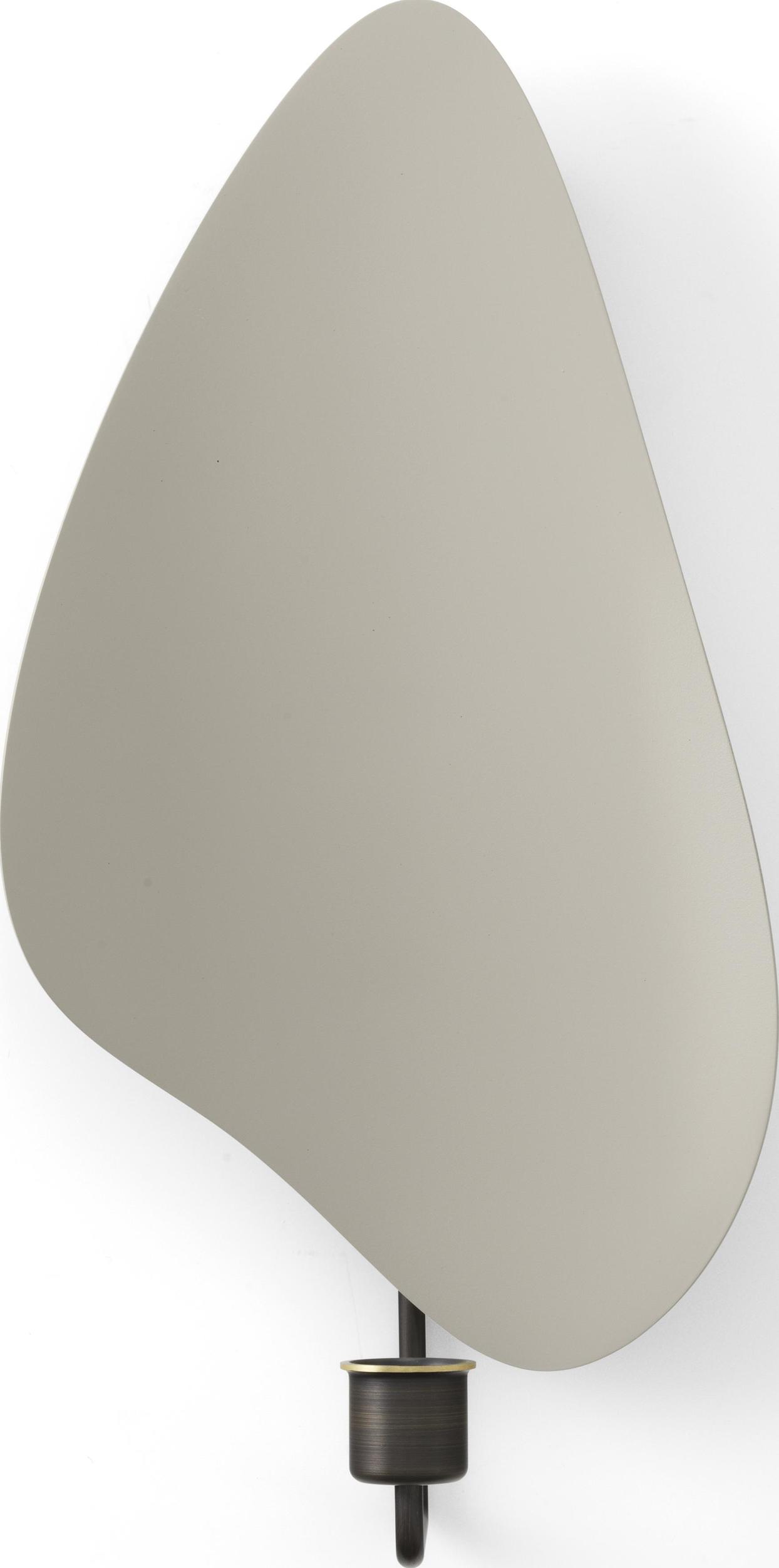 Świecznik na klasyczną świecę Flambeau 34 cm szary ścienny