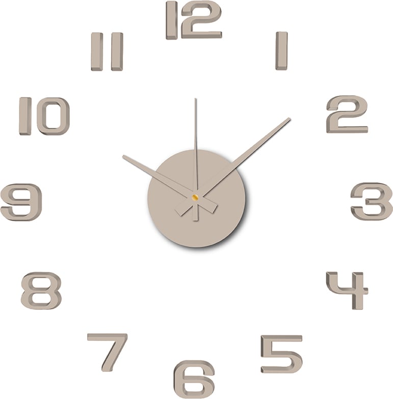 Zegar ścienny Sunset Numbers ciepły szary