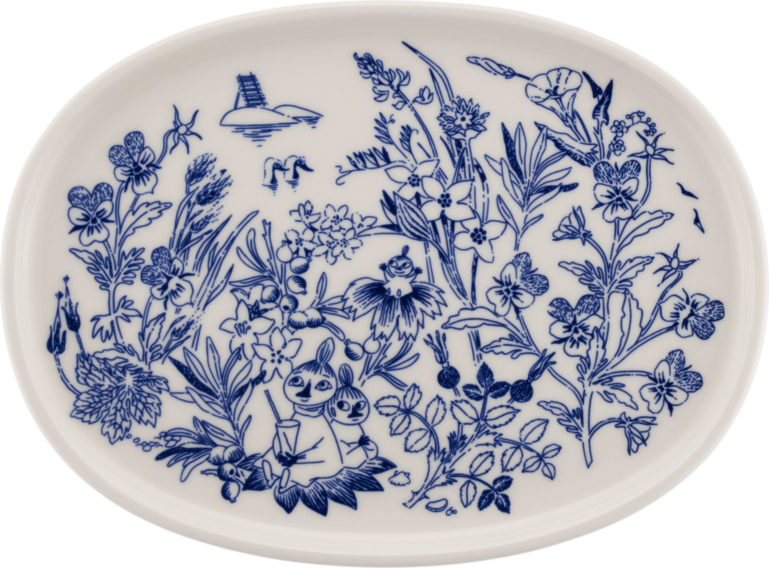 Talerz do serwowania Arabia Finland Muminki Haru owalny 17 cm