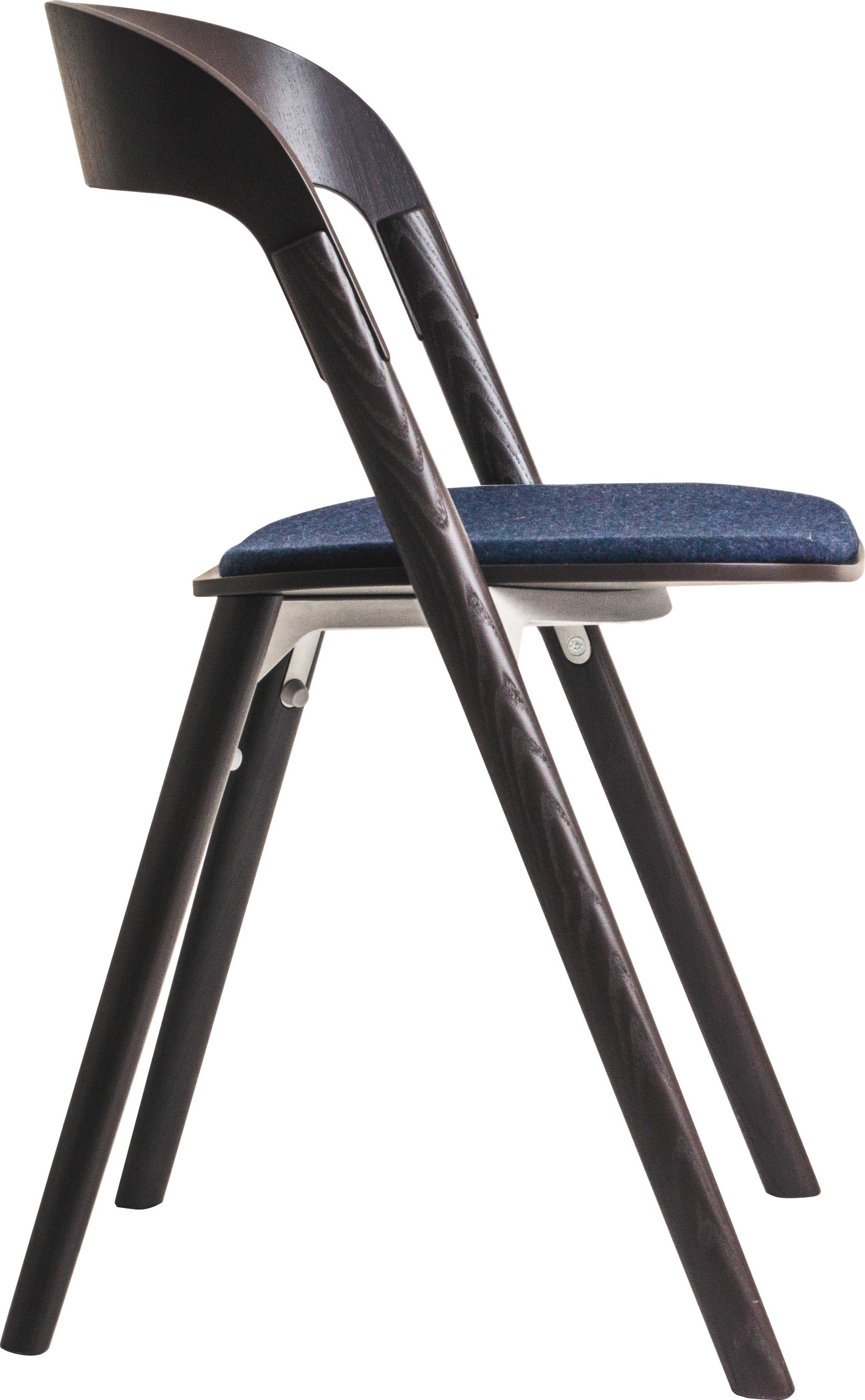 Krzesło Pila z poduszką brązowo-granatowe