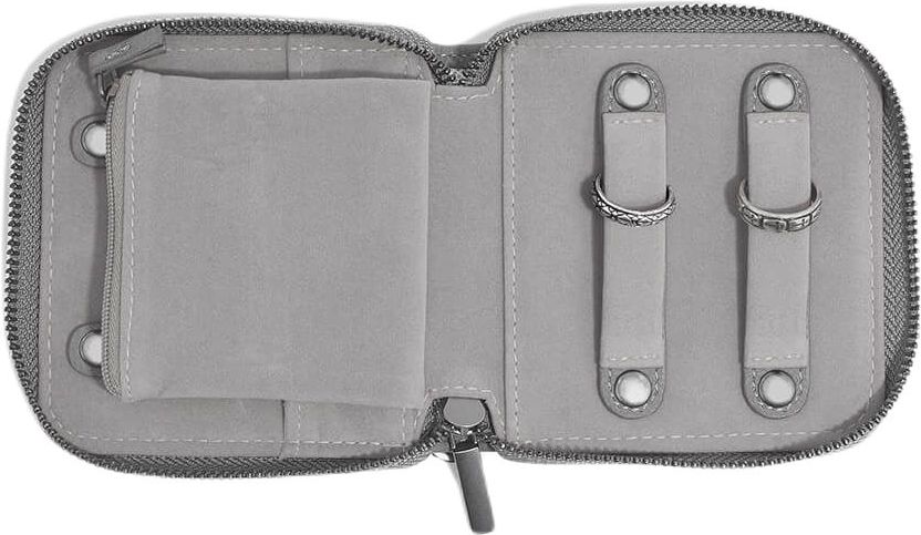 Pudełko podróżne na biżuterię z miejscem na pierścionki Stackers Pebble małe ciemnoszare