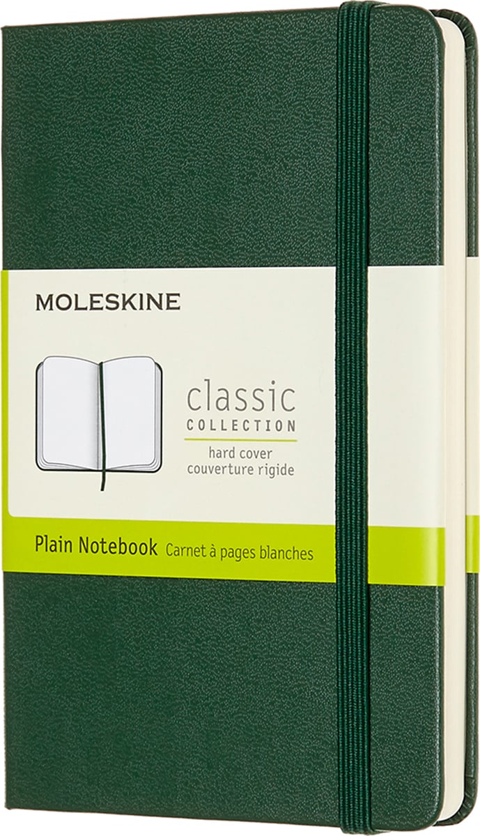 Notes gładki Moleskine P leśna zieleń twarda oprawa