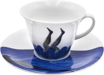Filiżanki do kawy The White Snow Bestiario Della Tavola ze spodkami 2 szt.