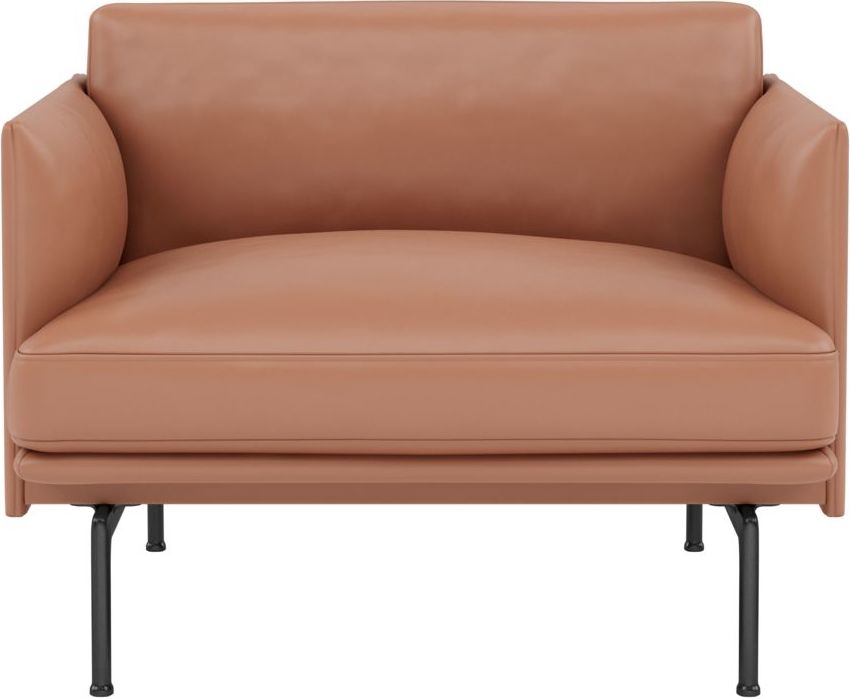 Fotel Outline Refine Leather Cognac