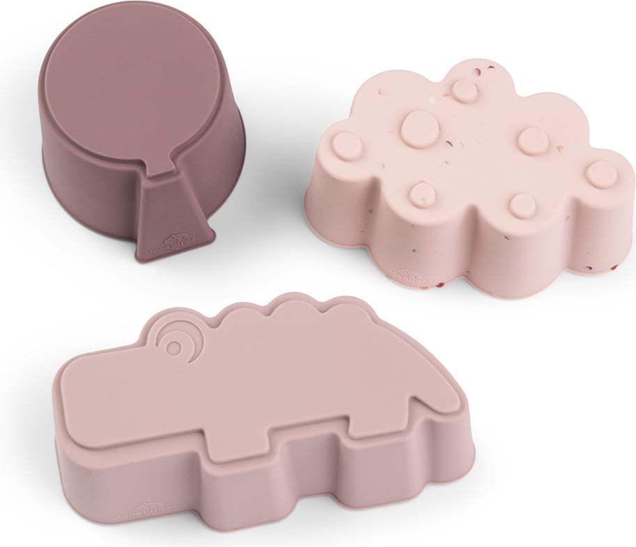 Foremki do pieczenia i serwowania Happy Clouds różowe 3 szt.