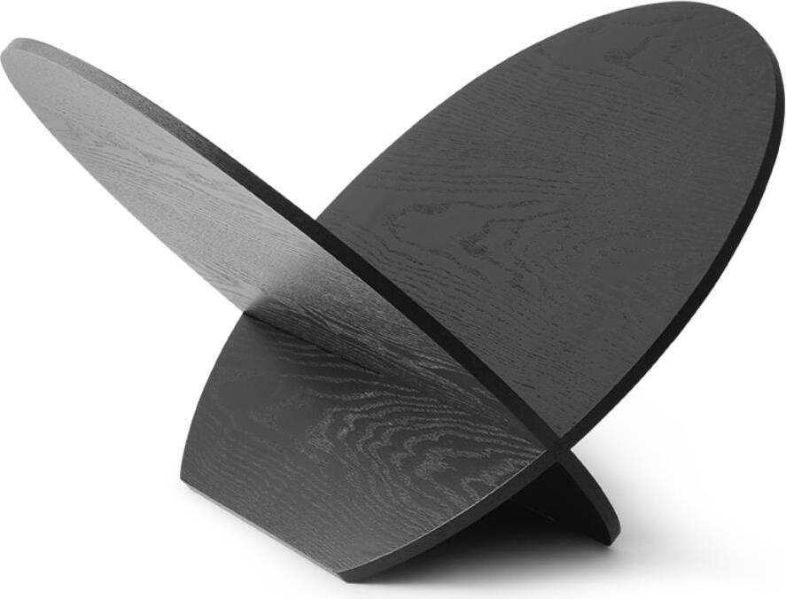 Stojak na gazety Silia 30 cm czarny dąb