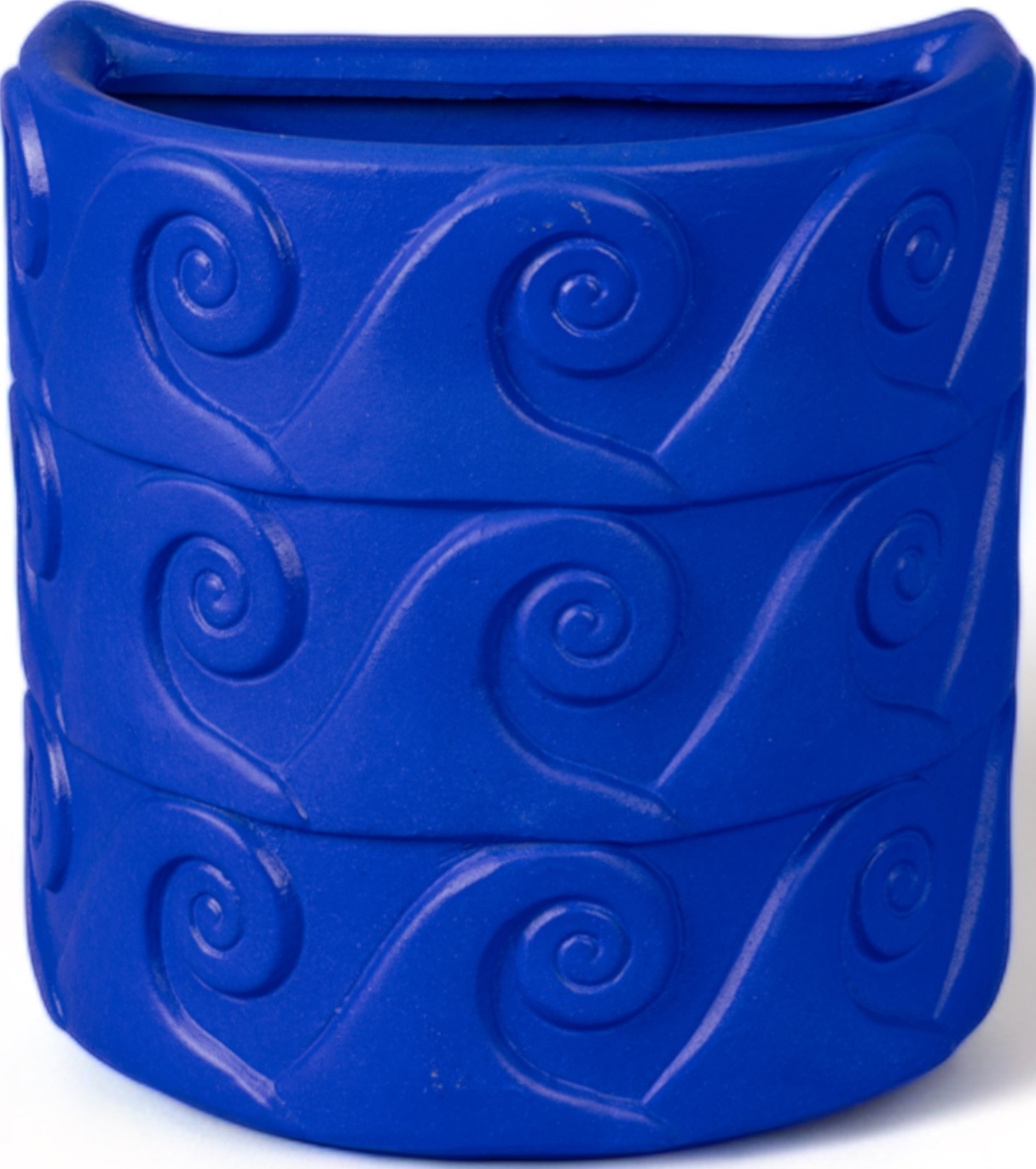 Doniczka ścienna Magna Graecia Onde niebieska z terakoty