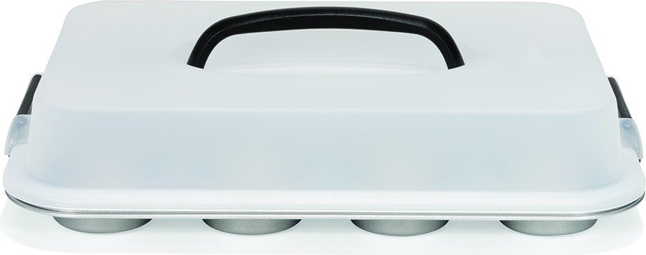 Forma do 12 muffinów Silver-Top z pokrywką
