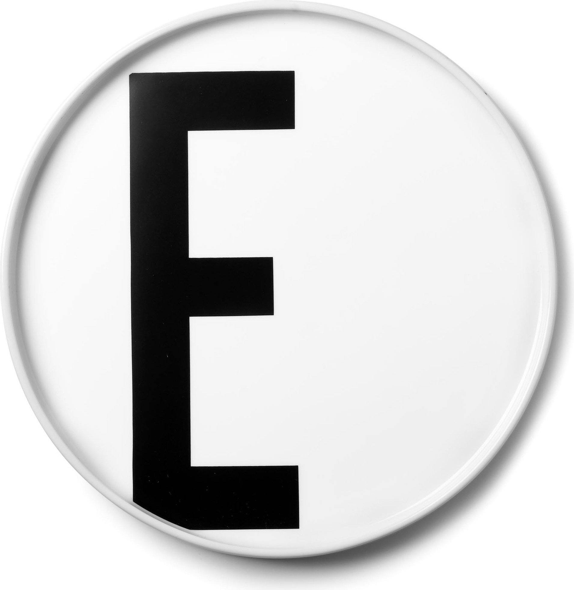 Talerz porcelanowy AJ litera E