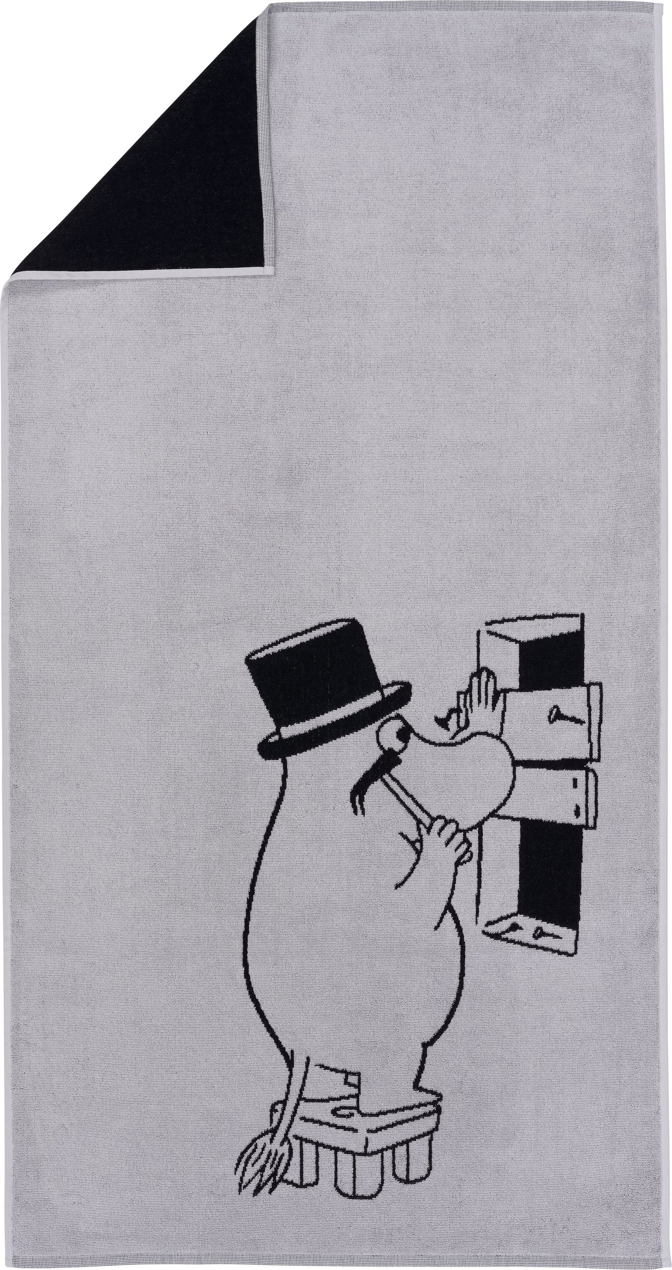 Ręcznik Arabia Finland Muminki Tata Muminka 70 x 140 cm szary