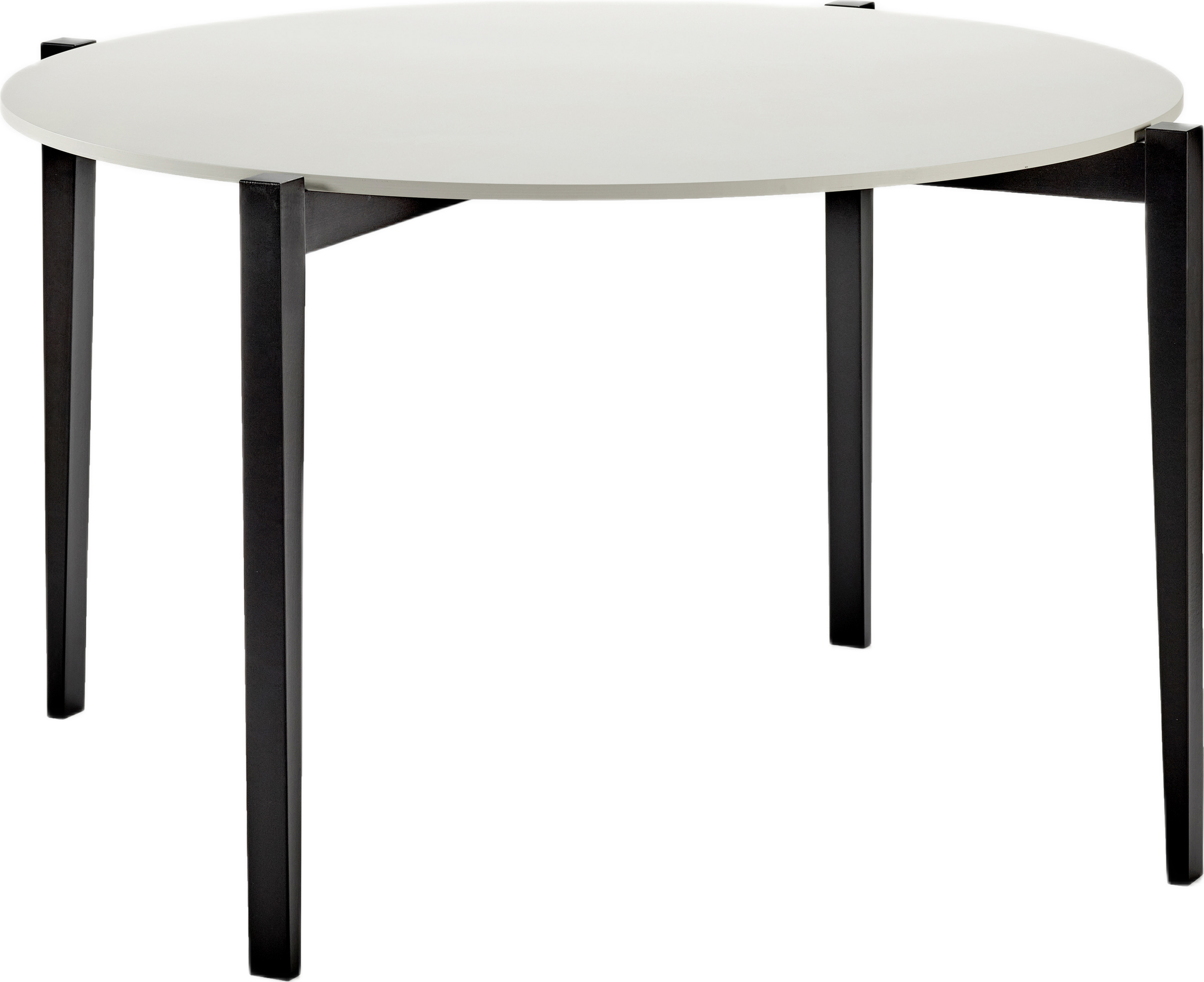 Stół Elois 122 cm czarno-biały drewno bukowe