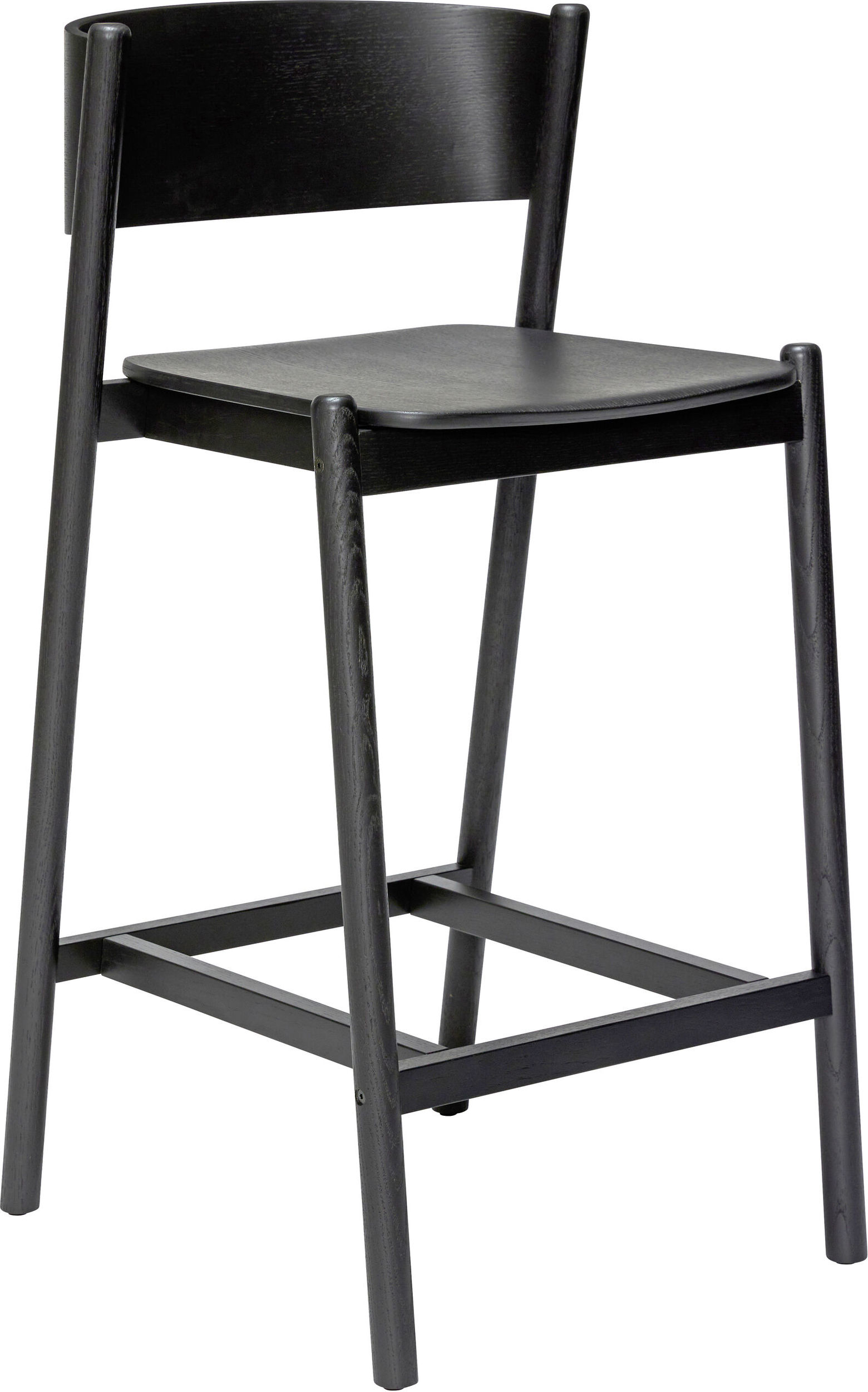 Stołek barowy Oblique 103 cm czarny dąb