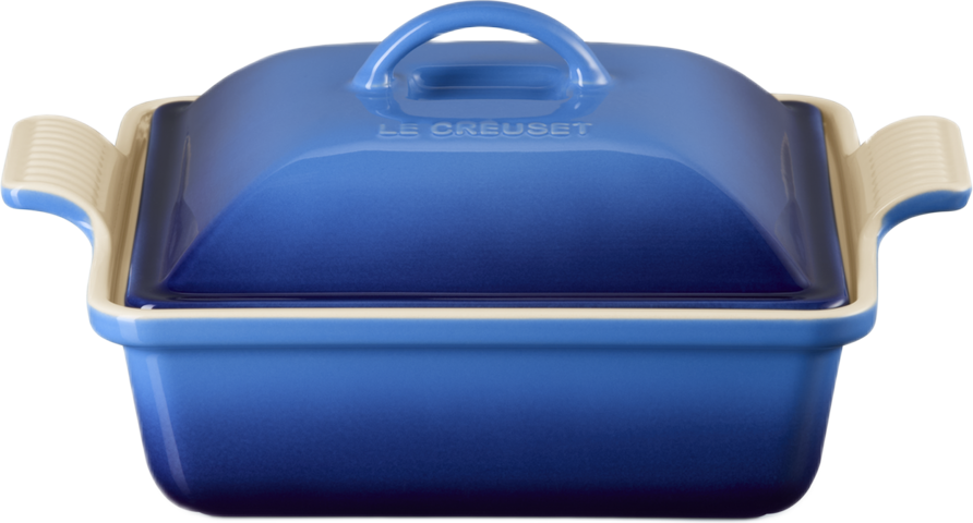 Forma do pieczenia Heritage kwadratowa 23 cm głęboki błękit z pokrywką