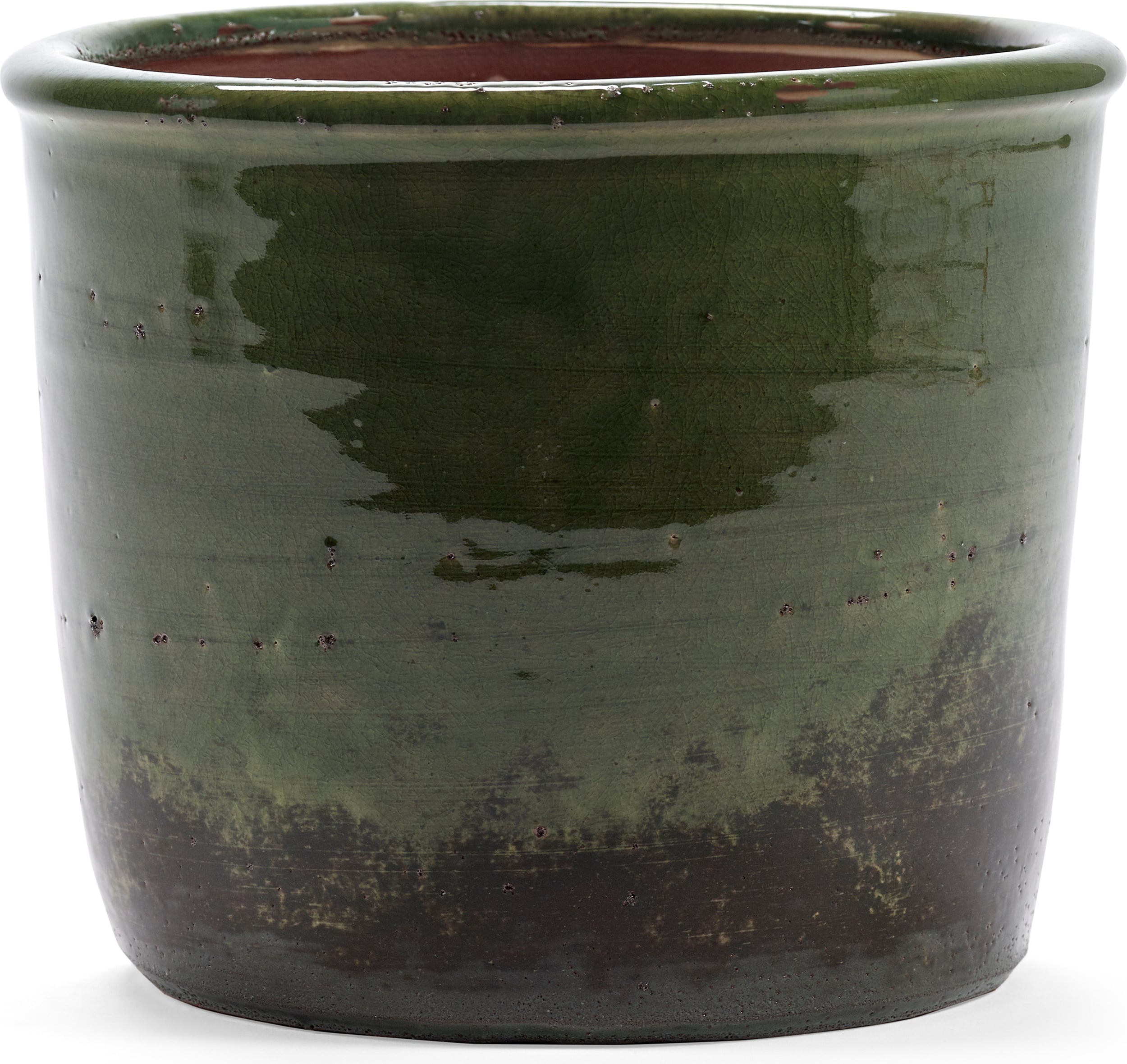 Doniczka Glazed Shades 20 cm ciemnozielona