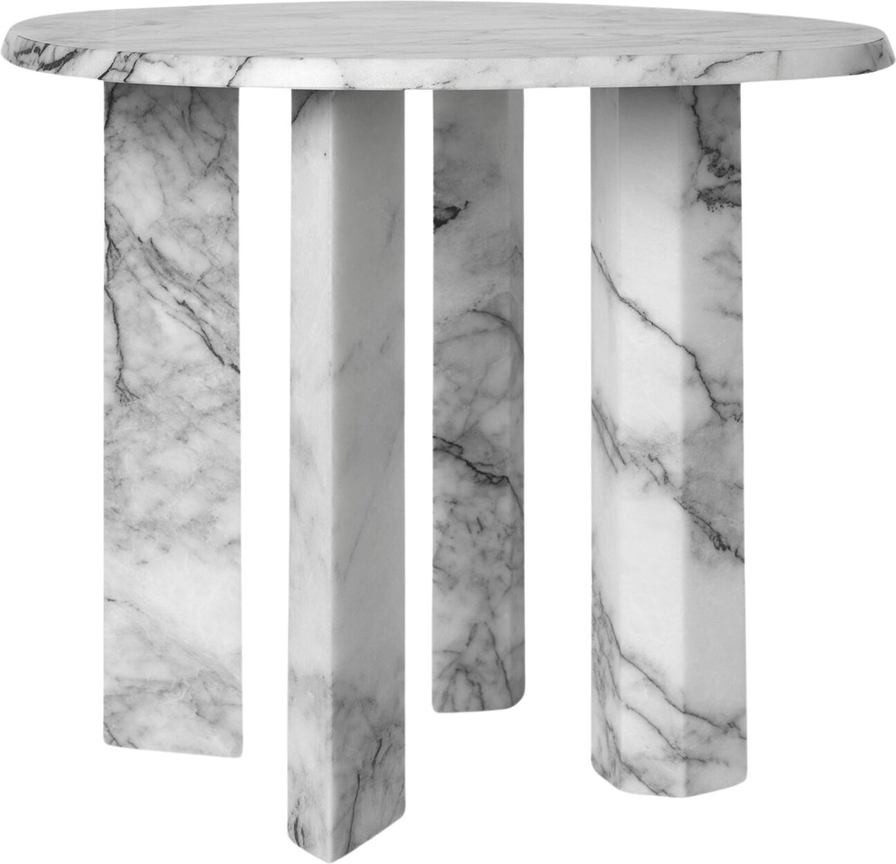 Stolik boczny Taula biało-czarny