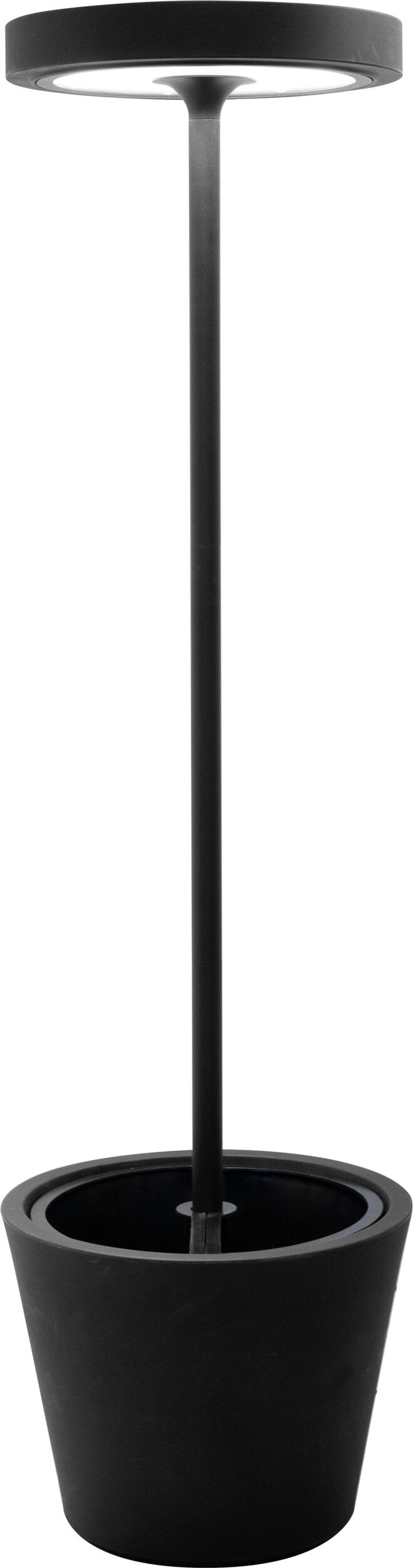 Lampa solarna Poldina Reverso czarna z pojemnikiem