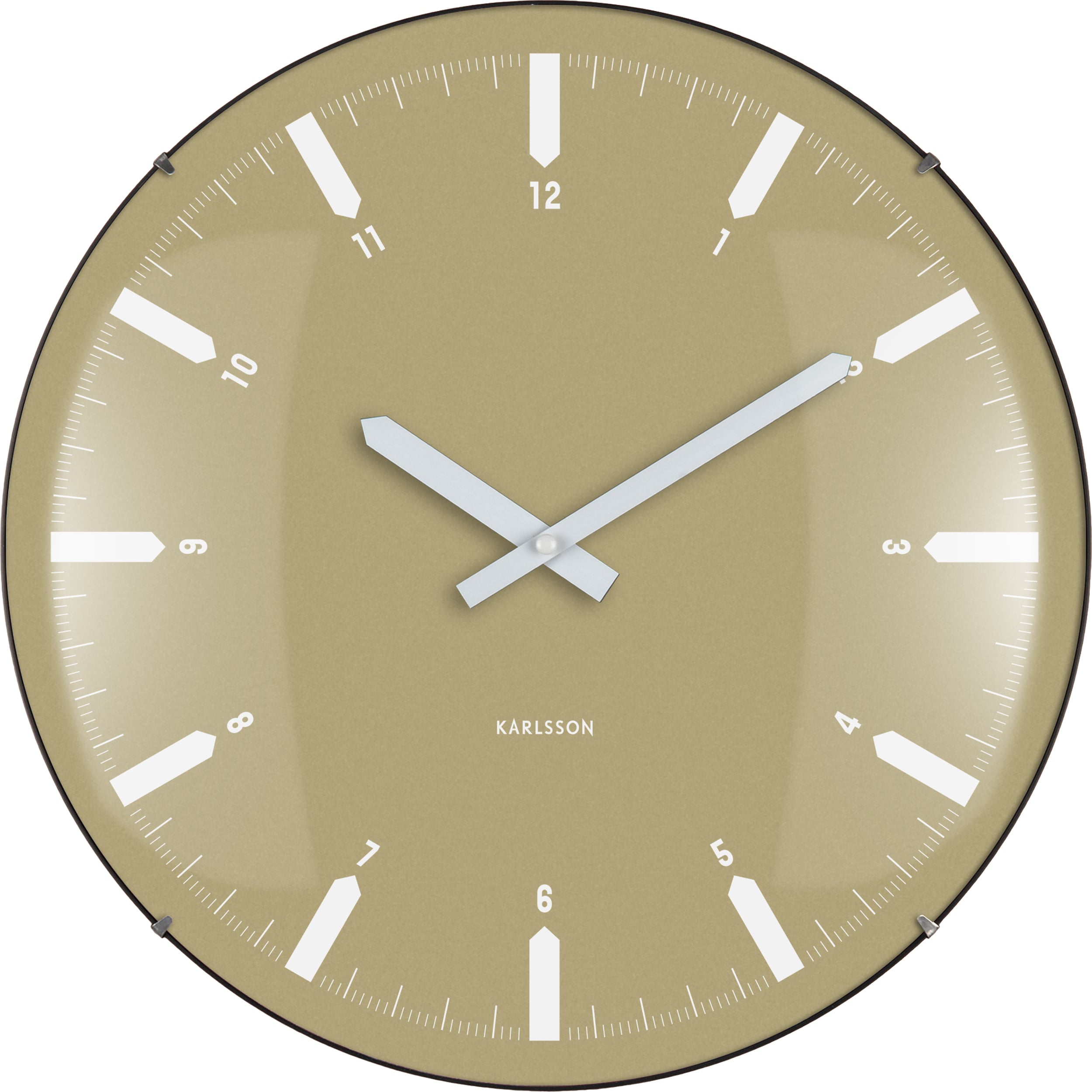 Zegar ścienny Realista Dome oliwkowy