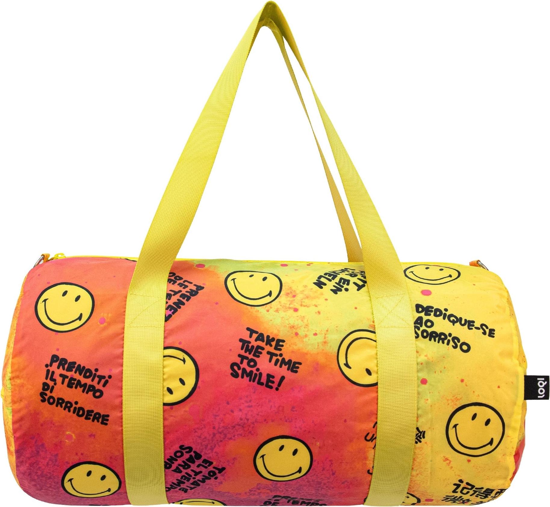 Torba Weekender Smiley Time to Smile z recyklingu