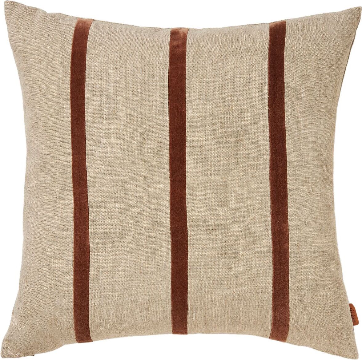 Poszewka dekoracyjna Senti w paski 50 x 50 cm ciemnobrązowa
