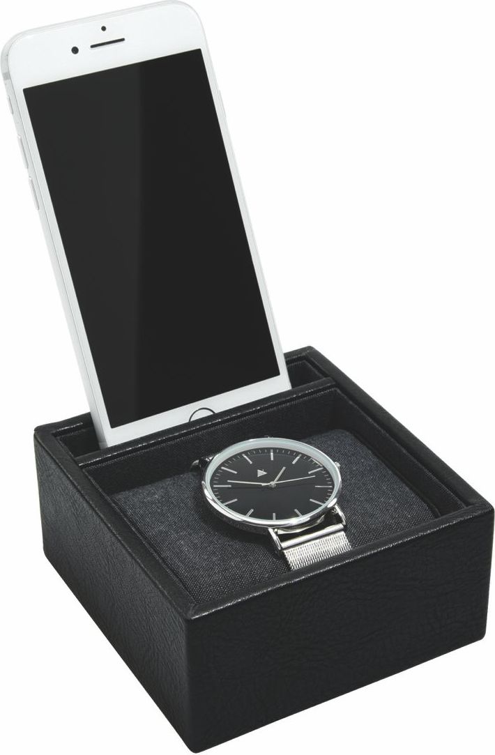 Stacja dokująca i pudełko na zegarek pojedyncze Stackers czarne