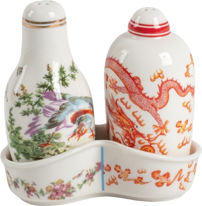 Solniczka i pieprzniczka Hybrid Thea z podstawką 3 el.