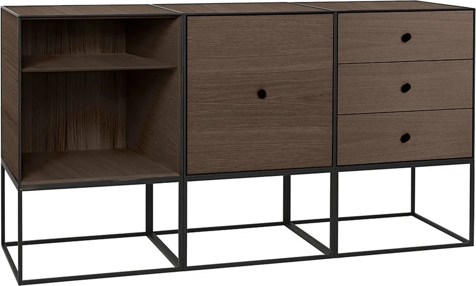 Szafka Frame 49 Trio ciemny dąb na stelażu