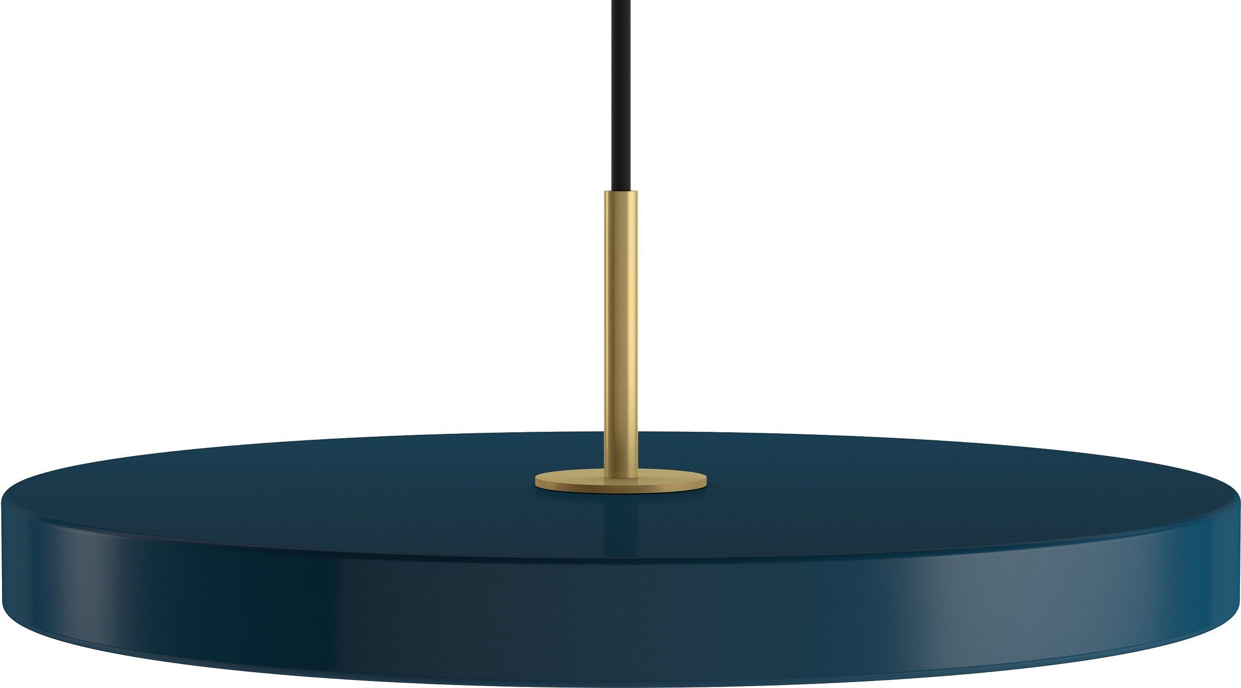 Lampa wisząca Asteria petrol ze złotym mocowaniem