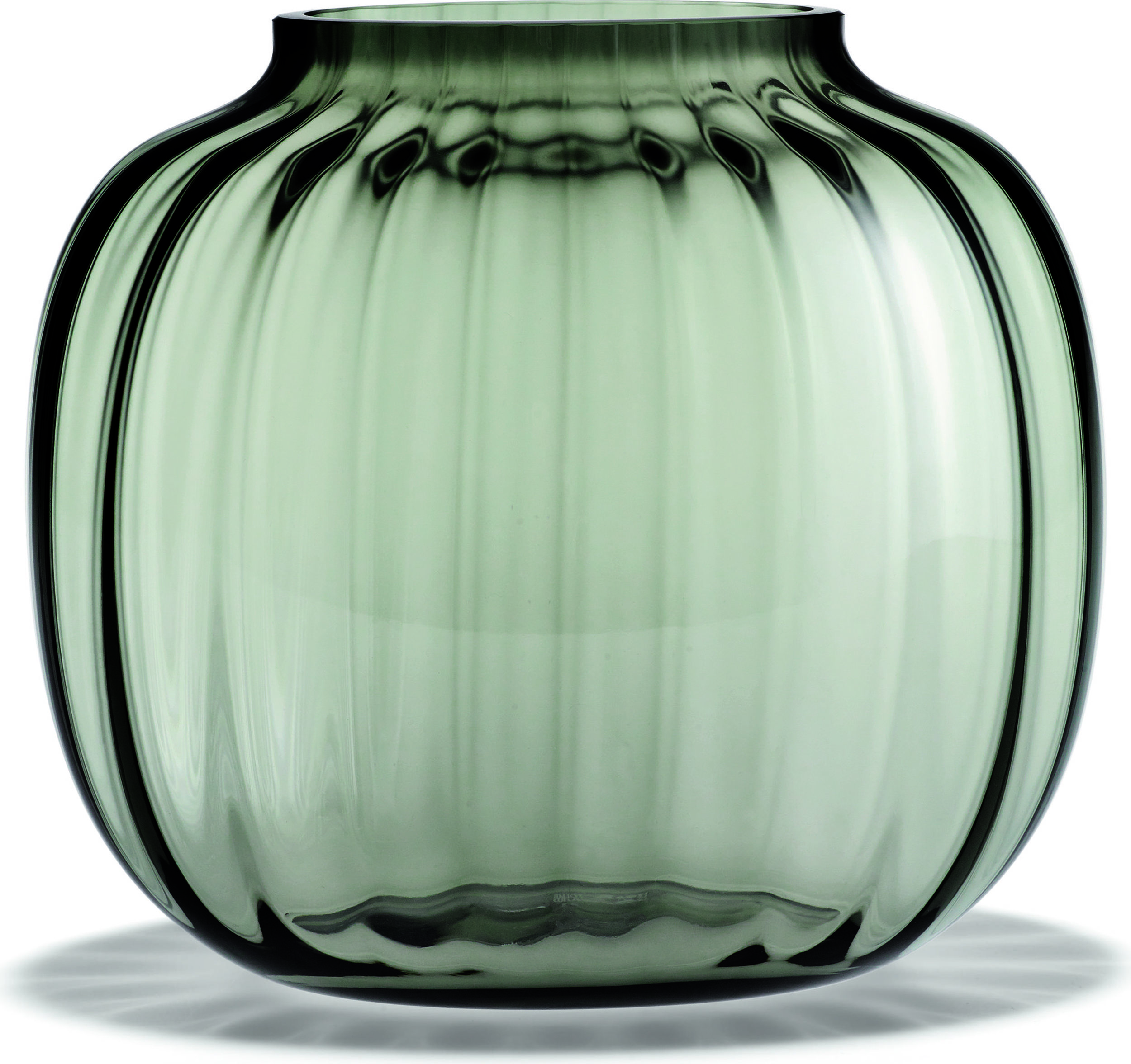 Wazon Primula niski 17,5 cm przydymione szkło