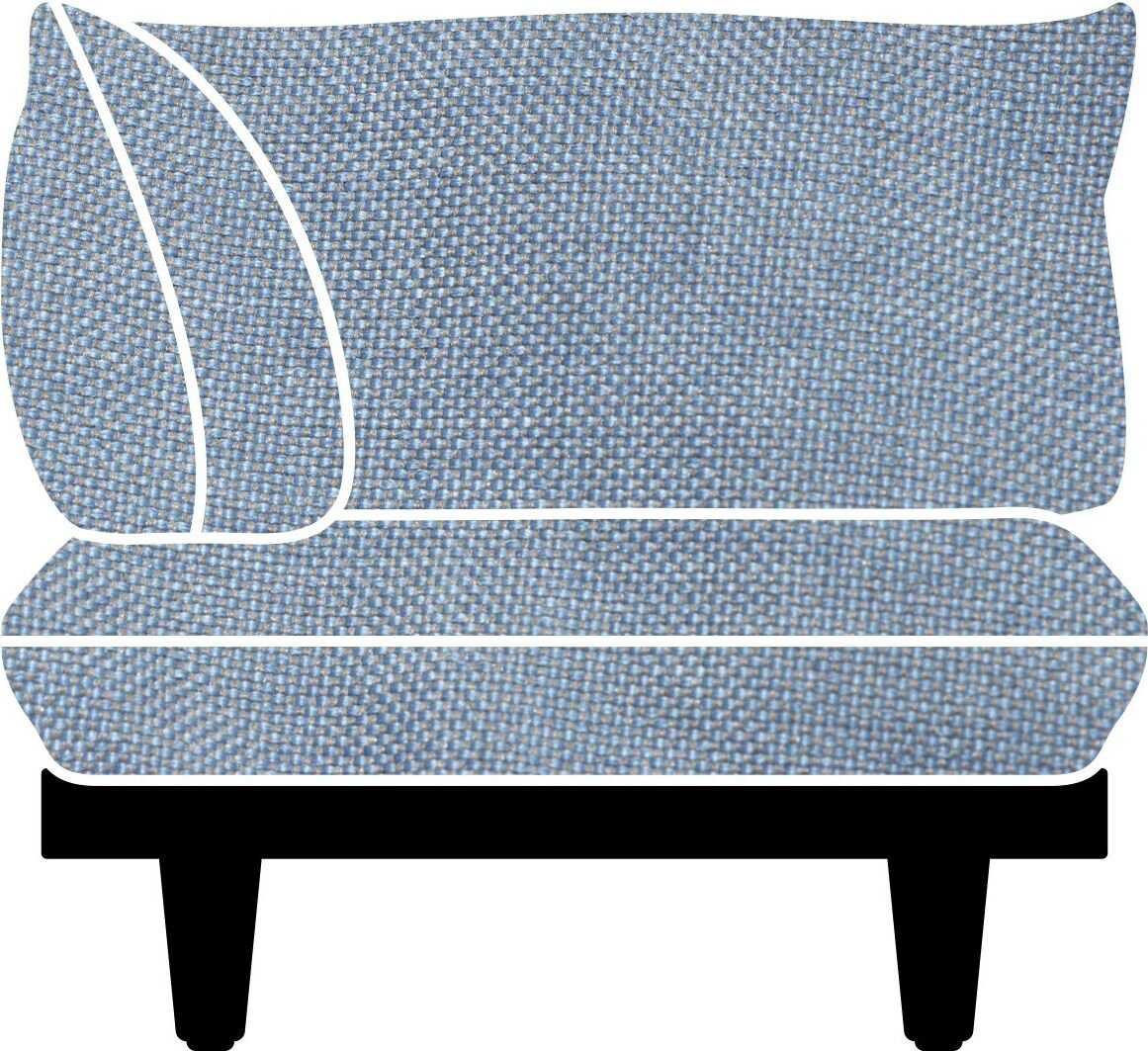 Pokrowiec na narożnik Paletti niebieski materiałowy