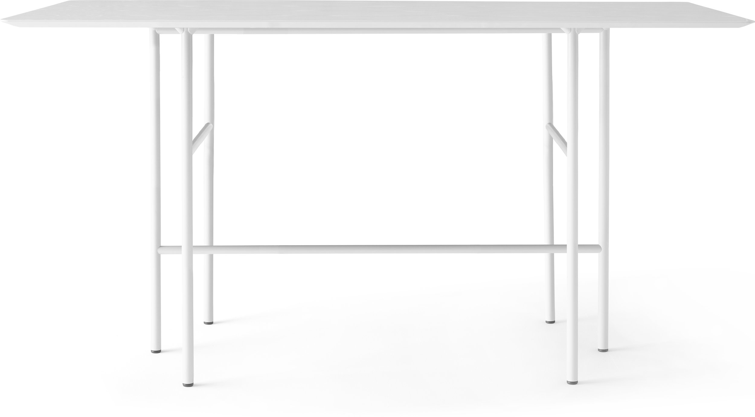 Stół barowy Snaregade prostokątny 102,7 cm jasnoszary na białych nogach