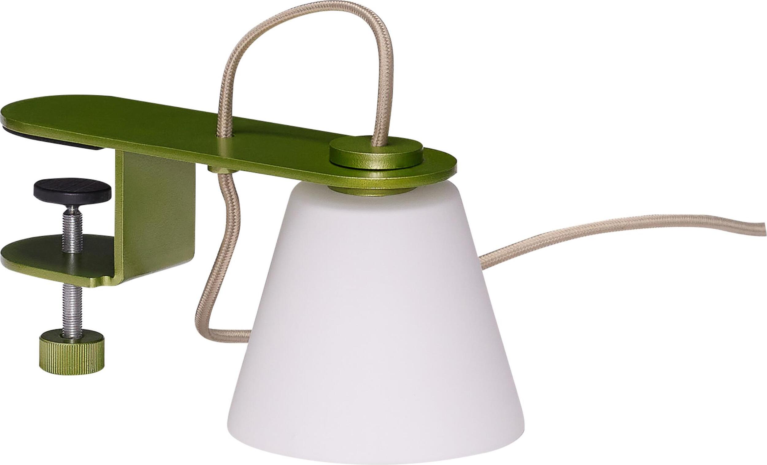 Lampa ścienna Lure zielona z mocowaniem do blatu