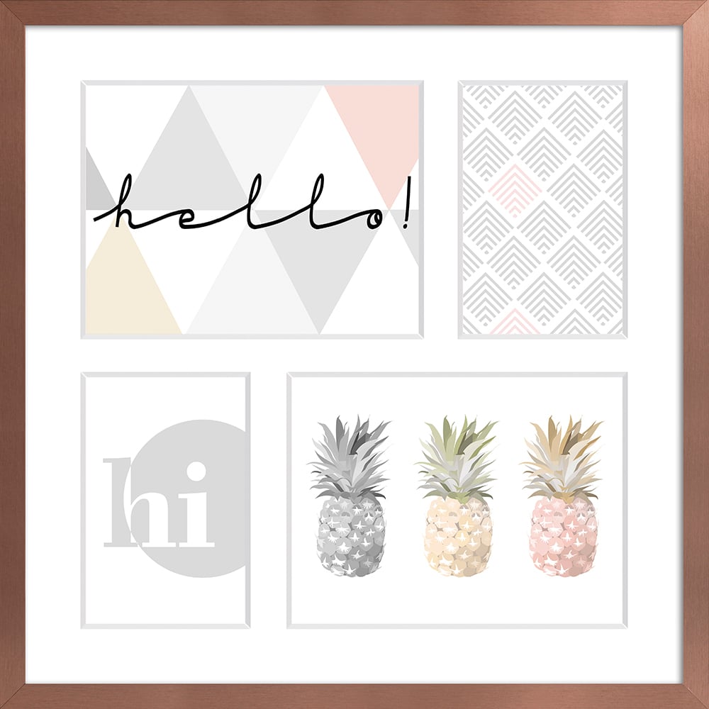 Ramka na 4 zdjęcia Sanremo 39 x 39 cm miedziana