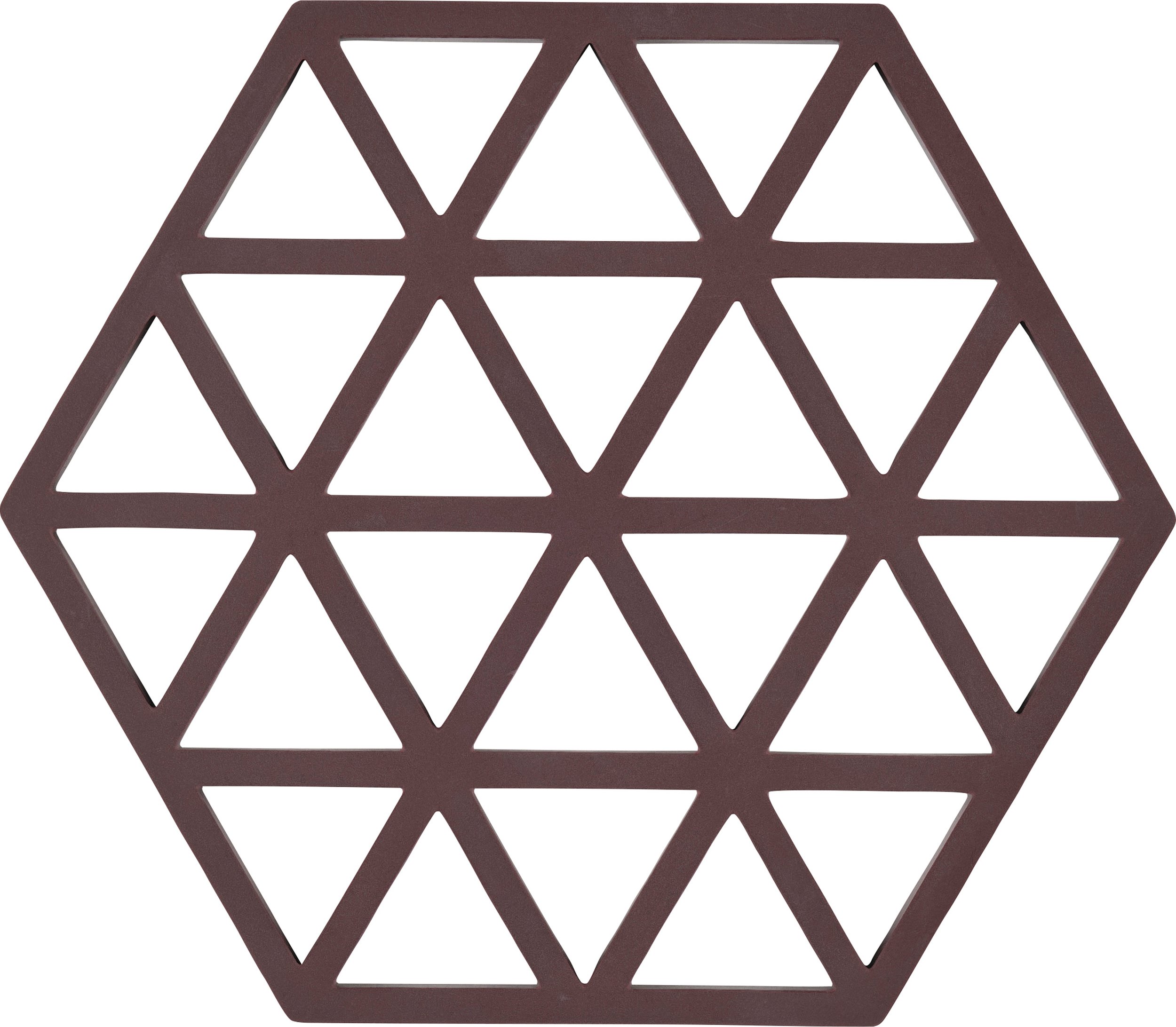 Podstawka pod gorące naczynia Triangles ciemnobrązowa