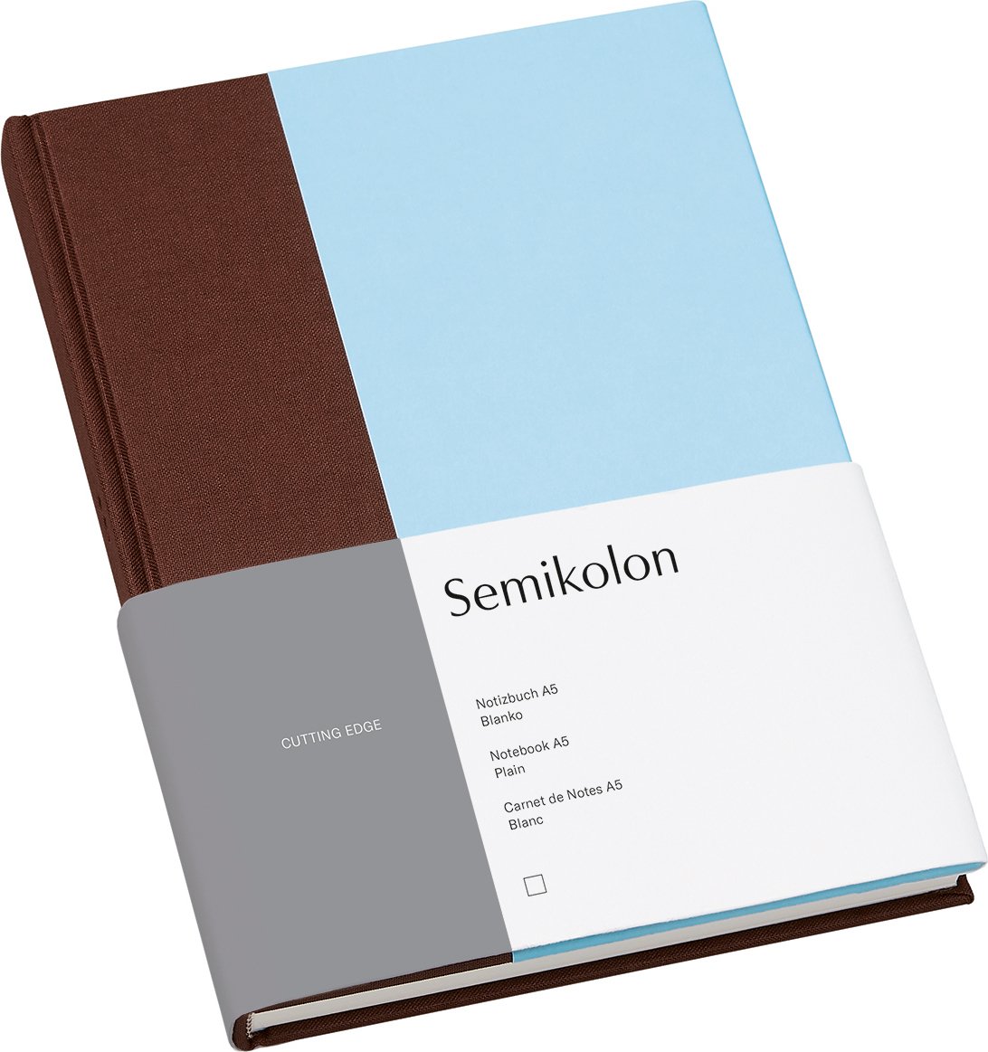 Notes gładki Cutting Edge A5 brązowo-błękitny