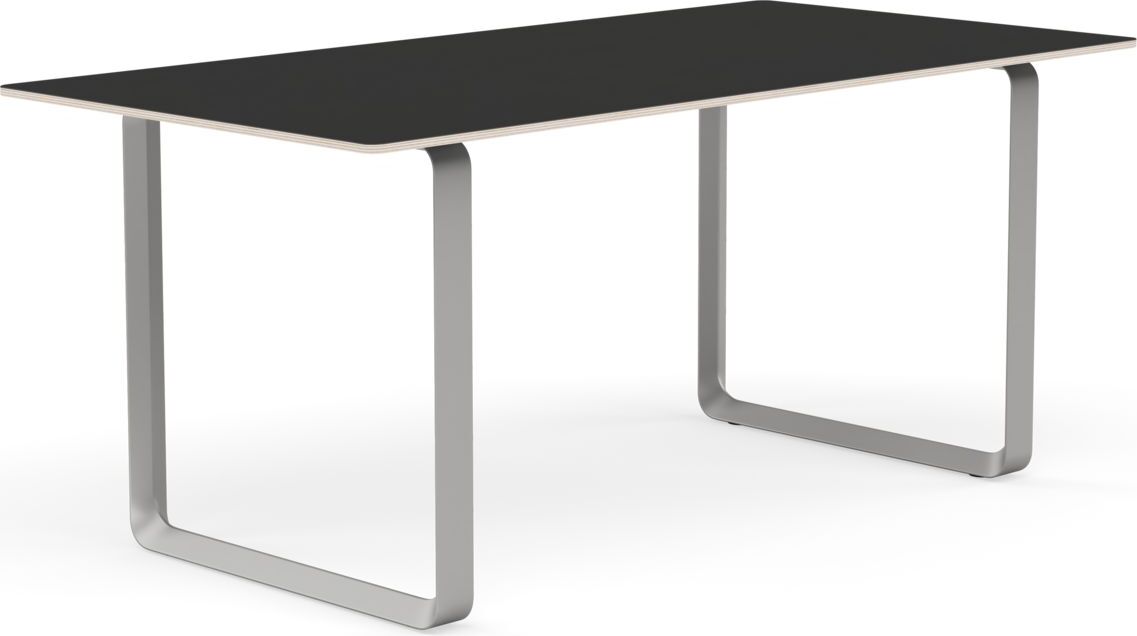 Stół Muuto 170 x 85 cm czarny nogi szare
