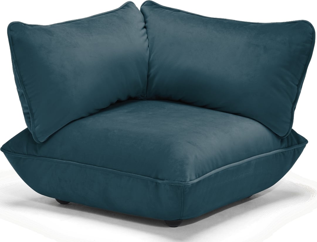 Narożnik sofy modułowej Sumo Velvet ciemnoniebieski