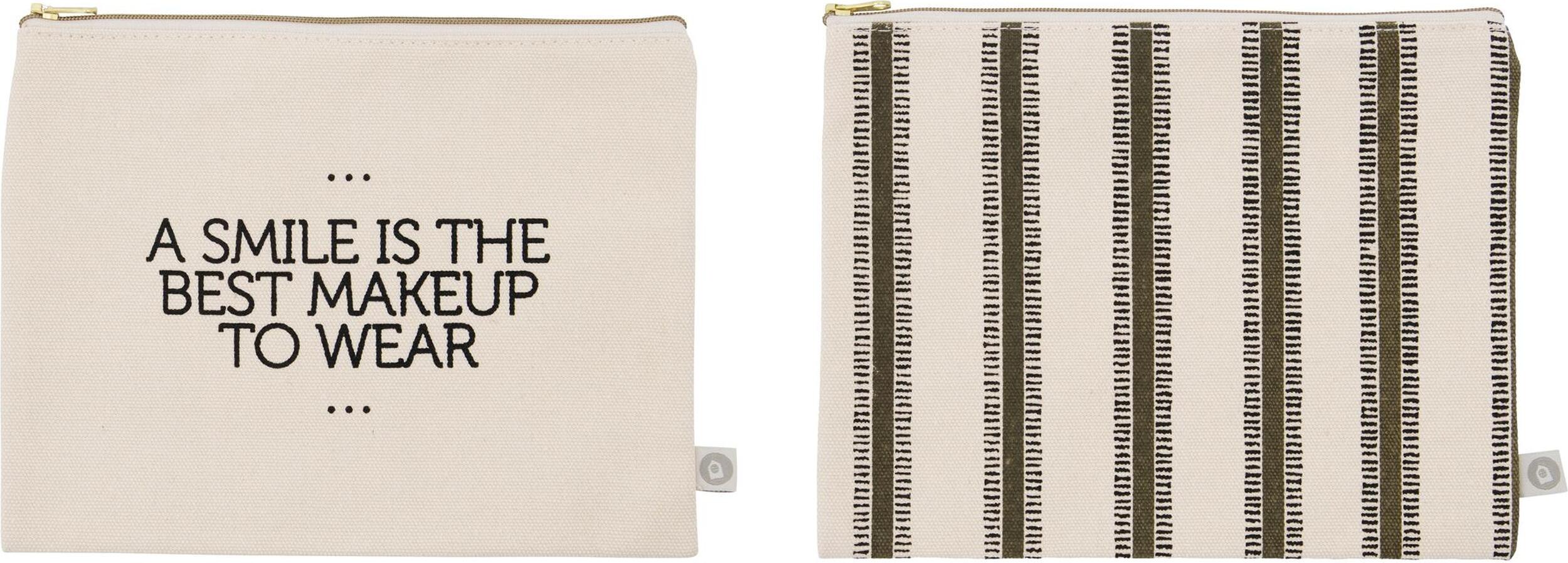 Saszetki Canva biało-brązowe 2 szt.