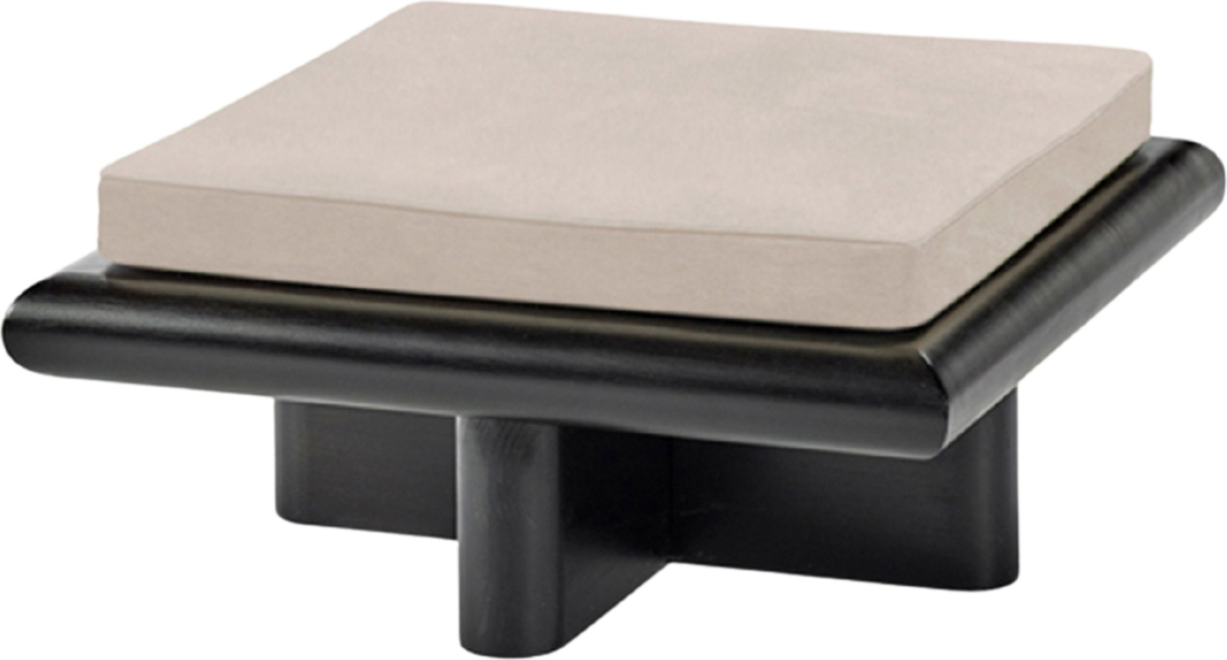 Puf Taka Velvet 72 cm jasnoszary drewno tulipanowca