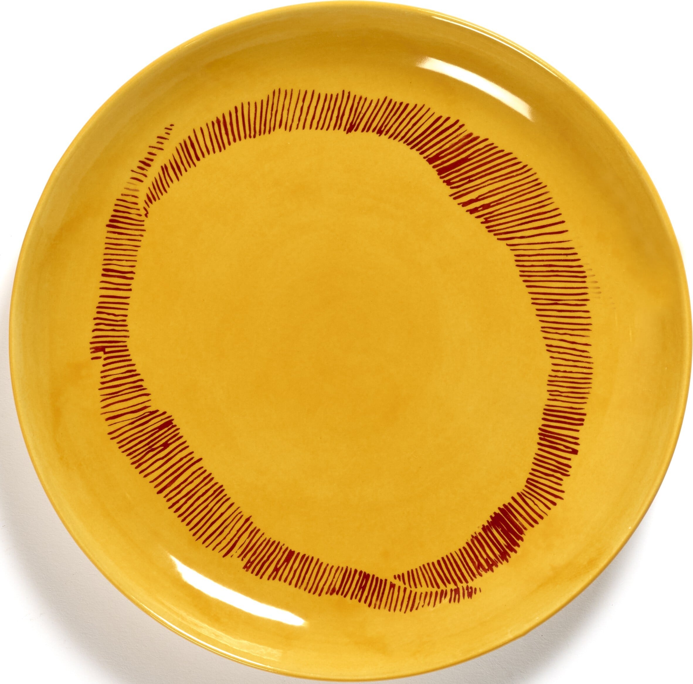 Talerze śniadaniowe Feast 19 cm żółto-czerwone 2 szt.