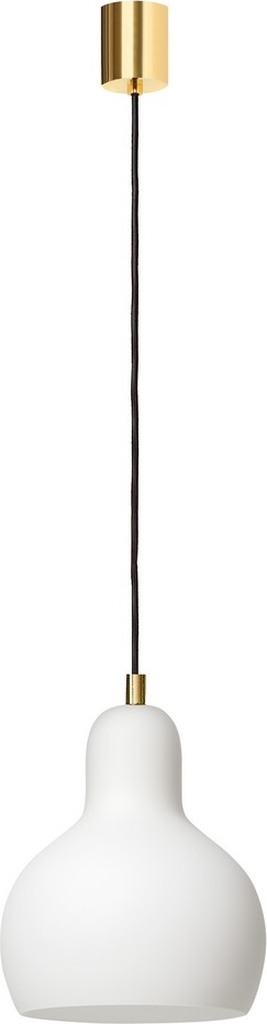 Lampa wisząca Longis I złota z białym kloszem