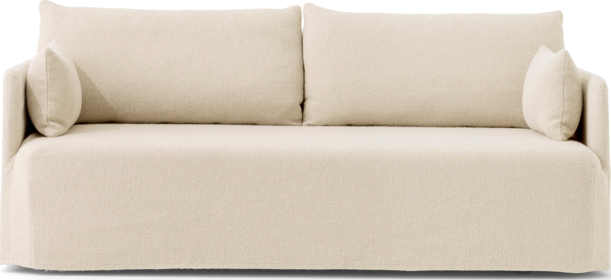 Sofa dwuosobowa Offset Cotlin kremowa z pokrowcem